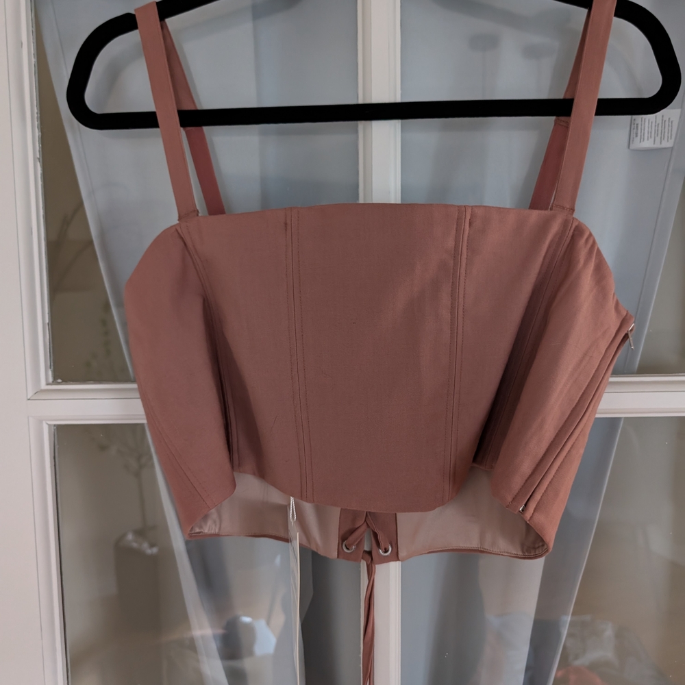 Nwt Wildfang Pink 6-way Corset Top